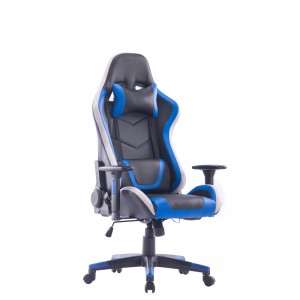 Llum LED, cadira giratòria reclinable de disseny ergonòmic, recolzabraços ajustable cadira d'oficina de cuir PU amb respatller alt