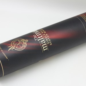Whisky Wine Paper Cylinder Packaging Mabokosi a Cardboard Roll Packaging