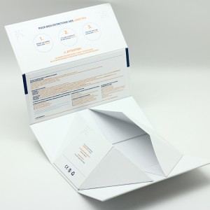 Magnetiniu dangteliu sulankstoma popierinė dėžutė su taškiniu UV logotipu