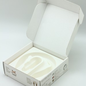 4c Print White Blister Tray Corrugated Mailer Box para sa Smart Neck Massager