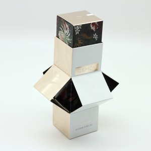 Kreativt design C1S sammenleggbar kartongboks med trykt hylse