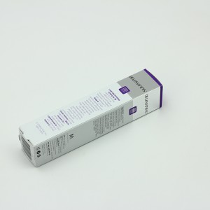 Kosmētikas izstrādājumu iepakojums Saliekamā kastīte Sudraba papīrs Reversais UV pārklājums