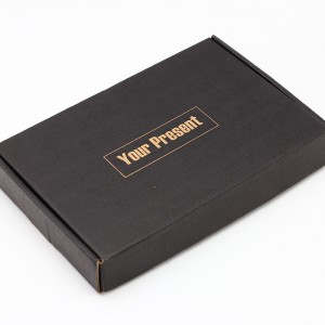 Користувальницька гофрована поштова коробка з чорним принтом E-Flute для роздрібних покупок