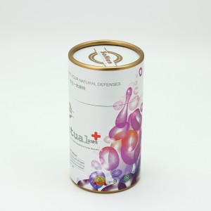 4c UV Printed Round Paper Box Uban sa Lid Essential Oil Packaging