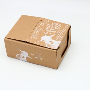 Кутија за приказ крафт папира по мери Е Флуте валовити картон за ручно рађени сапун
