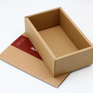 Corrugated Kraft Paper Sliding Box Duha ka Piraso nga Socks Packaging