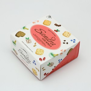 Khoom noj khoom haus-qib Daim Ntawv Folding Carton Box Baking Cookie Ntim