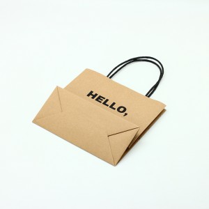 Customized Size Matte Varnishing Kraft Paper Bag with Paper Handle