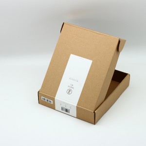 Plain Kraft F-Flute gofrētā pasta kastīte, drukāta uzlīmes etiķete