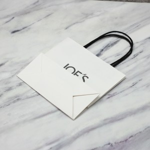 ວັດສະດຸກະດາດສີຂາວ ຂະໜາດ Custom Kraft Paper Bag with Paper Handle