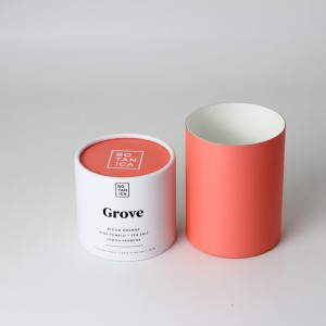 2 Pieces Orange Color Kraft Paper Tube Sea Salt Paper Cylinder Packaging