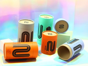 Recipientes de tubo de papel Kraft personalizados ecológicos Barnizado mate
