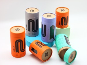 Eco-Friendly Customized Kraft Paper Tube Containers Matte Varnishing