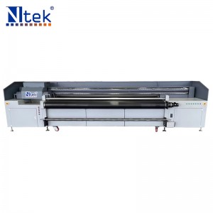 ទ្រង់ទ្រាយធំ UV Inkjet Hybrid Flatbed Printer ម៉ាស៊ីនបោះពុម្ព Roller
