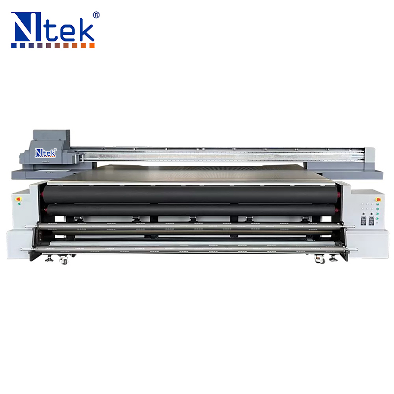 เครื่องพิมพ์ UV แบบม้วนเป็นม้วนขนาดใหญ่ YC3321R เครื่องพิมพ์แบนเนอร์แบบ Hybrid Flex