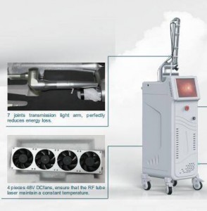 Цена со попуст Кина метална RF цевка 10600nm CO2 фракционо лекување на акни Машина за ласерски скенер за CO2