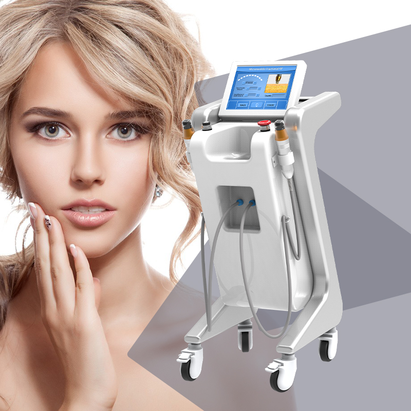 8.4 Inch Colorized Touch Screen Rf Microneedling Three Pin Needle Skin Tightening Machine