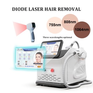 Kilang borong China L Hot Sale Portable 808nm Diod Laser Wavelength Hair Removal Machine