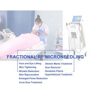 80W Fractional Microneedle RF Skin Lifting Machine