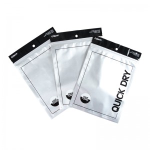 Εξατομικευμένες τσάντες συσκευασίας για πετσέτες μαλλιών Quick Dry