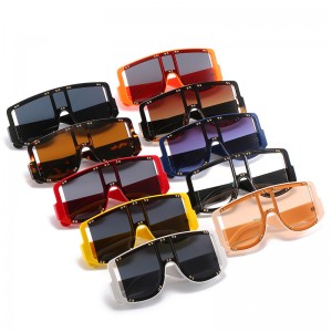 OEM&ODM Fashion sun glasses big frame one lens shades wholeslae