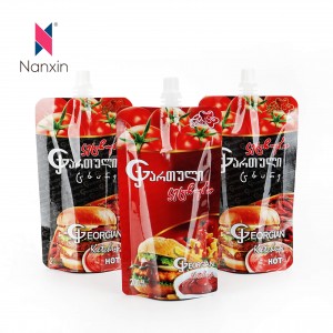 Livsmedelsklassad plast 500g varmsåsförpackningspåsar Knorr-såspaket