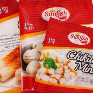 Transparent Back Seal Pouch Frozen Chicken Nylon Packaging Plastpåse för mat