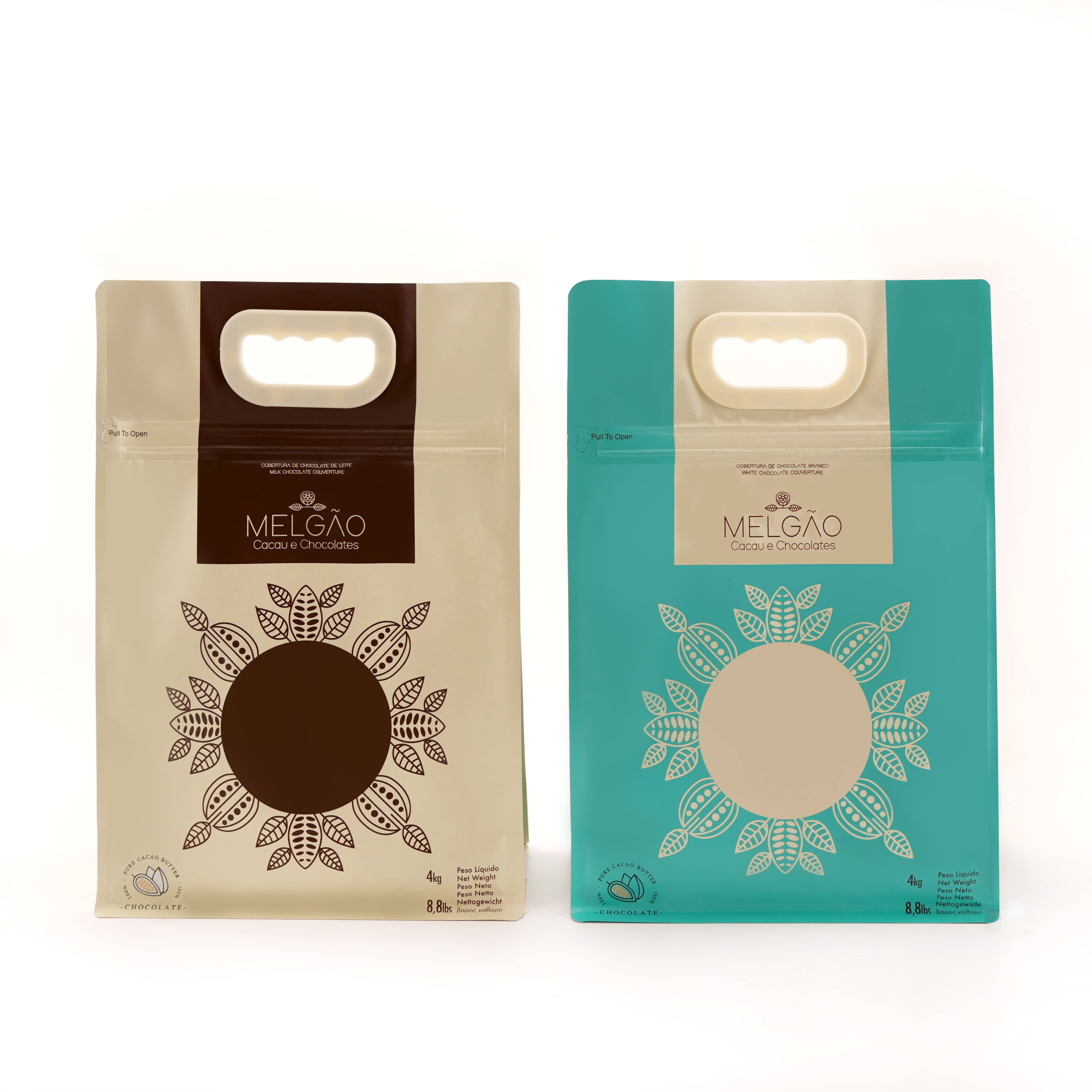 Kaffe Te Blixtlåspåse Förpackningar Plast Aluminiumfolie Blixtlåspåse med handtag Produktegenskaper
