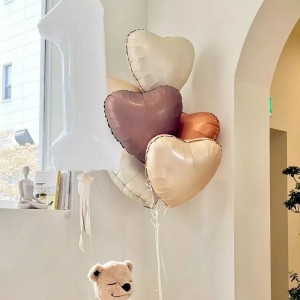 Desain Anyar 40 Inci Hélium Float Cream Bodas Caramel Warna Digital Foil Balon Birthday Wedding Party Dekorasi Jumlah Balon Pabrik borongan
