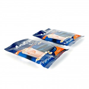 Doorzichtige afsluitbare plastic zak voor snacks, popcorn, plastic verpakking