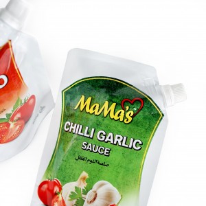Plastikiniai maistiniai 500 g karšto padažo pakavimo maišeliai Knorr padažo pakeliai