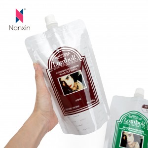 Plastična stojeća vrećica za šampon za bojanje kose, vrećica za pakiranje tekućine od aluminijske folije s izljevom