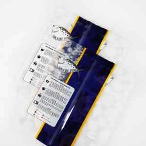 Мұздатылған тағамға арналған тағамдық биологиялық ыдырайтын толық мөлдір нейлон артқы тығыздағыш қапшық пластикалық пакет