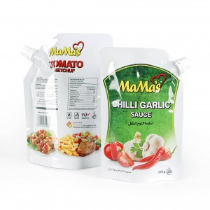 Chakula cha Plastiki Daraja la 500g Mifuko ya Ufungaji ya Sauce ya Moto Pakiti za Sauce za Knorr