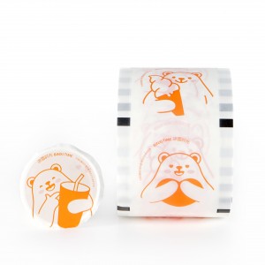 Персонализиран печатен дизайн пластмасова PP хартия PLA чаша мехурчета мляко чай запечатващ филм ролка