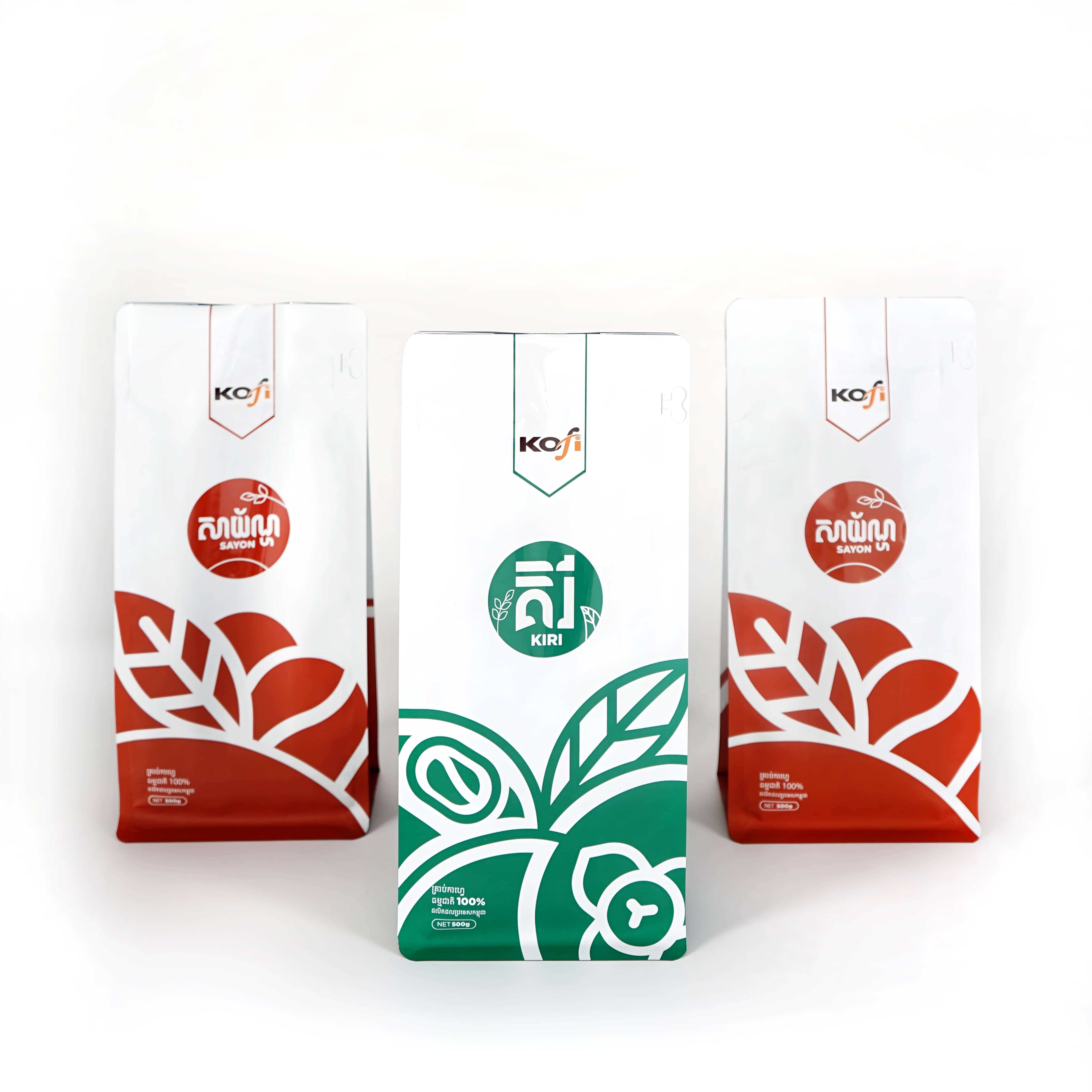 Aluminium Foil Sacs Emballage Tea Kopi bungkusan Plastik Kantong Manufaktur