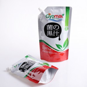 Σχηματισμένα εύκαμπτα πακέτα υγρών Ακροφύσιο Doypack Food Grade Juice Plastic Bag Stand Up Pouch Pouch