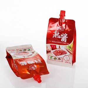 200ml Juice Spout Pouch Printing Stand Up Plastic Bag nga May Nozzle Para sa Tomatoes Sause