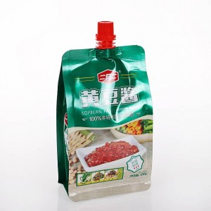 200 ml sulčių snapelio maišelio spausdinimo plastikinis maišelis su antgaliu pomidorų padažui