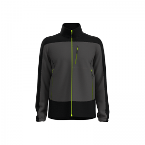 Softshell jacket with contrast color zipper