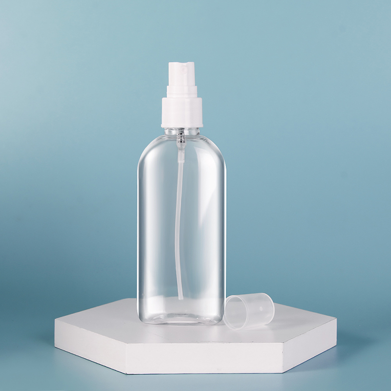 100 ml овална прозрачна PET спрей бутилка за мъгла за лицева мъгла Алкохолен дезинфектант Представено изображение