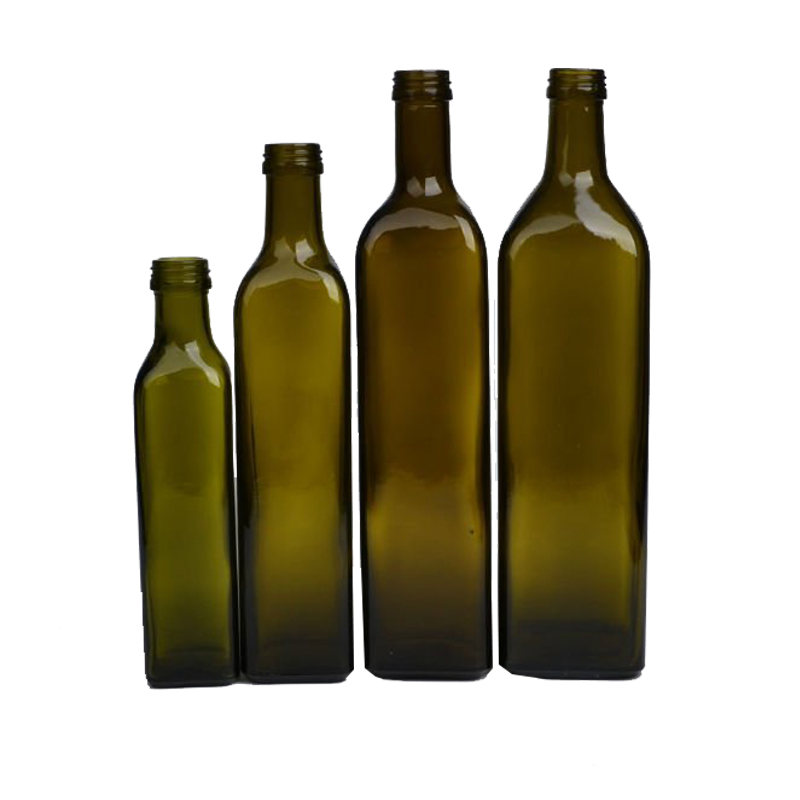 250ml 500ml 750ml Dark Green Olive Oil Empty Glass Bottle (1)