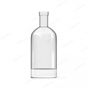 100ml 500ml 750ml Super Flint Cork Top z płaskimi szklanymi butelkami na ramię do Whisky Gin Vodka Rum Liquor