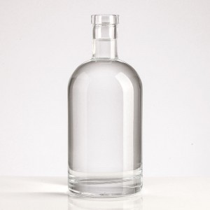 Wholesale diamond surface glass wine liquor bottle Glass brandy bottle with lid