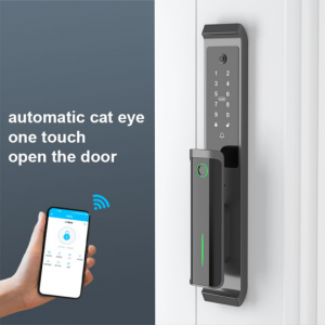 fingerprint door lock with camera biometric eye scan smart TTLOCK APP wifi video Cat Eye finger scanner keypad gate lock Bluetooth Keyless Electronic door lock