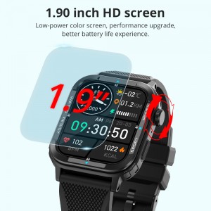 M41 Smartwatch 1.9 ″ HD iboju 107 Awọn awoṣe Ere idaraya Oṣuwọn Ọkan Ere idaraya Smart Watch