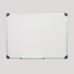 Non-magnetic melamine whiteboard with ultra-slim frame