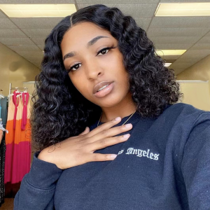 Deep Wave Bob Wigs Preplucked with Baby Hair Natural Hairline