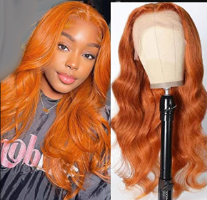 Body Wave Ginger Lace Front Wigs Մարդու մազերի գունավոր նարնջագույն