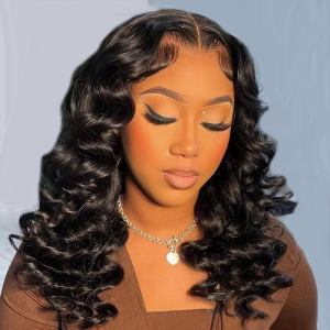 Loose Wave Hair Wig Brazilian Virgin Swiss Lace Para sa Black Women